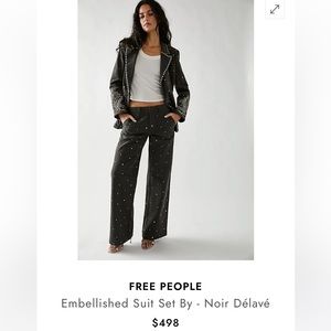 Free People Faded Black rhinestone stud pants